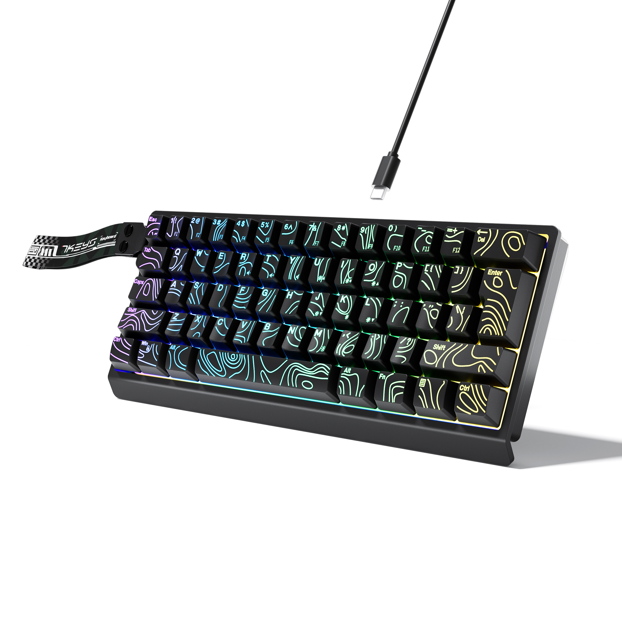 Laptop Accessories Uk - 60% compact wired keyboard with RGB