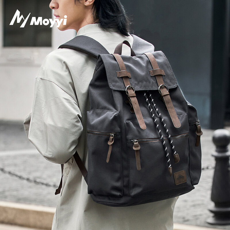 Laptop Bag Waterproof - MOYYI 27L Large Flap Backpack For