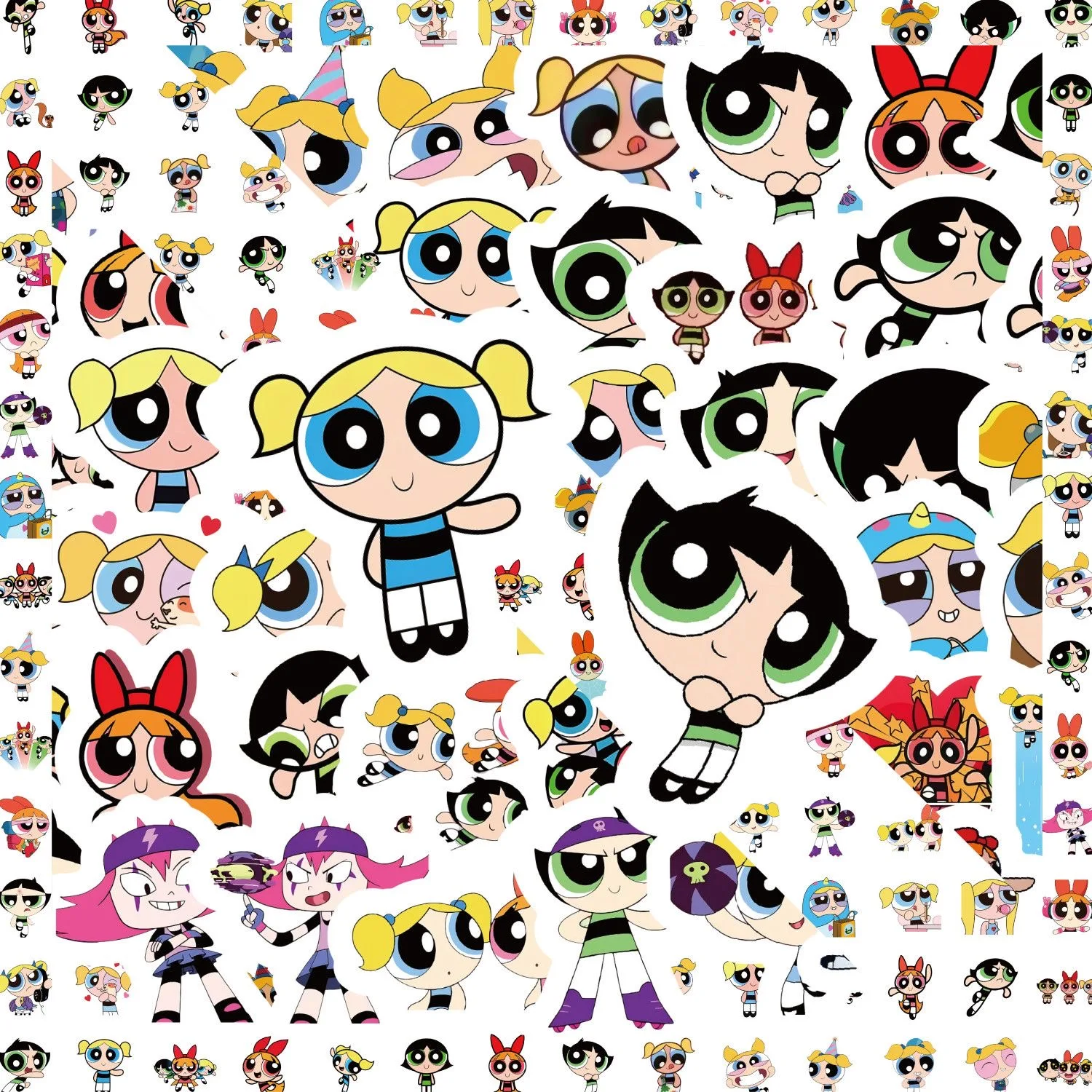 100pcs Powerpuff Girls Sticker - Laptop Bag Waterproof 评论和价格