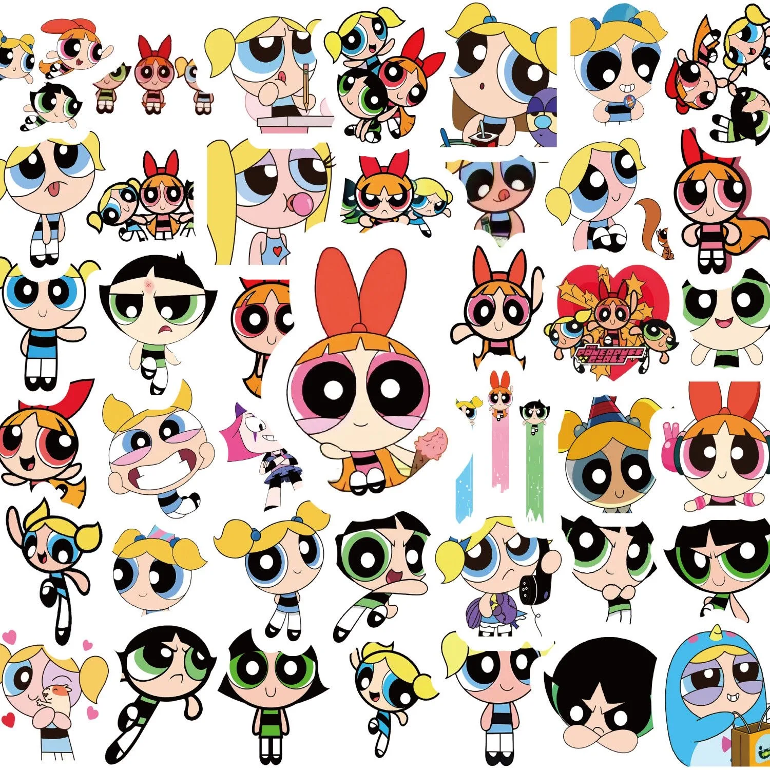 100pcs Powerpuff Girls Sticker - Laptop Bag Waterproof 评论和价格