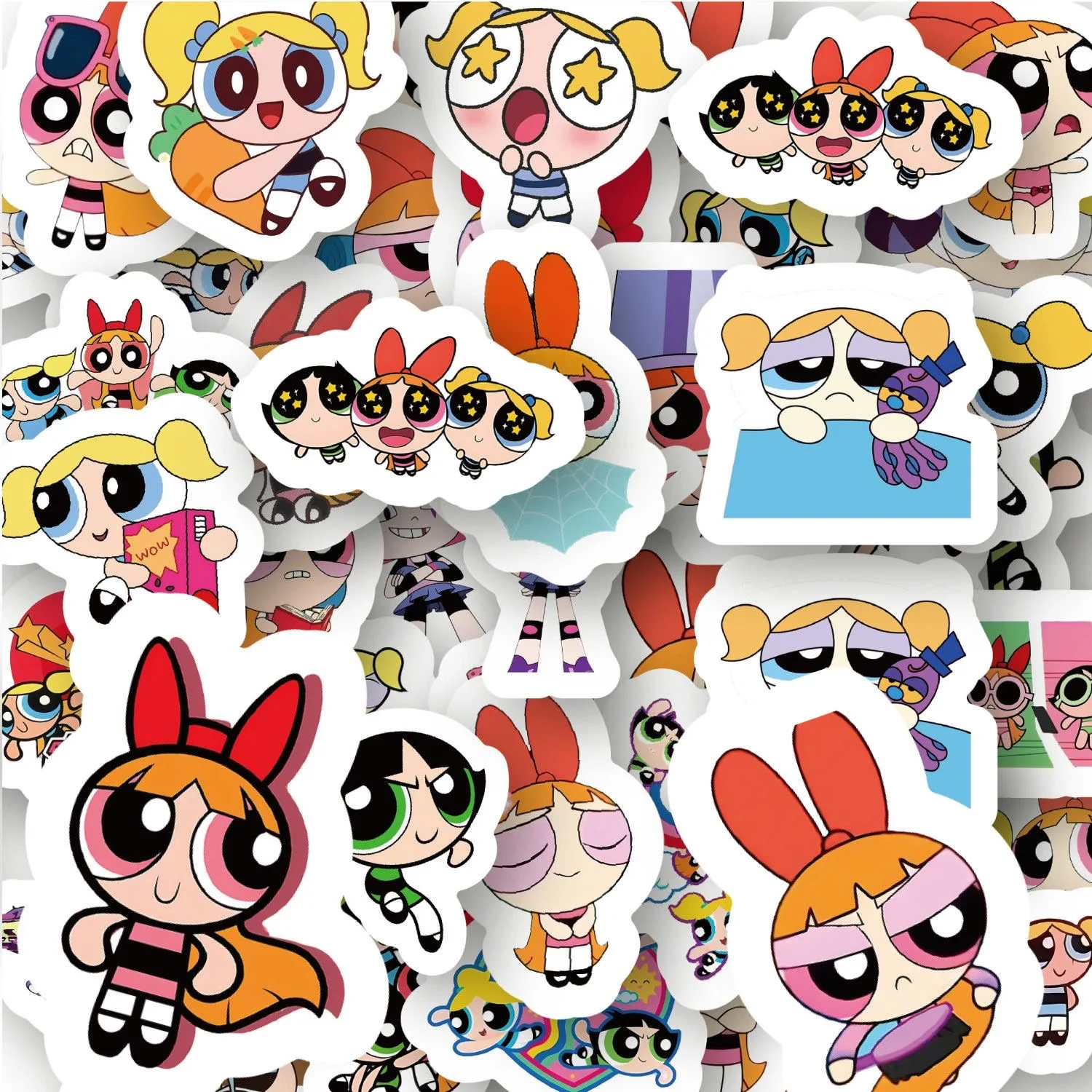 100pcs Powerpuff Girls Sticker - Laptop Bag Waterproof 评论和价格
