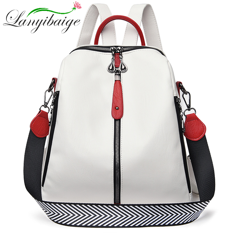 Fashion Backpack Women Soft Le - Laptop Accessories Women 评论和价格