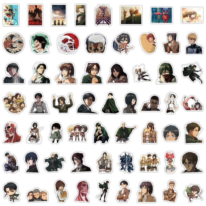 60Pcs Attack on Titan Anime St - Laptop Bag Waterproof 评论和价格