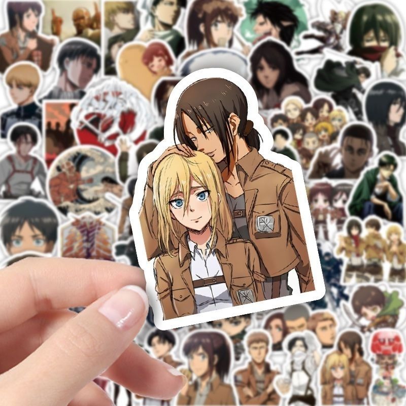 60Pcs Attack on Titan Anime St - Laptop Bag Waterproof 评论和价格