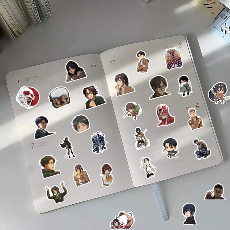 60Pcs Attack on Titan Anime St - Laptop Bag Waterproof 评论和价格