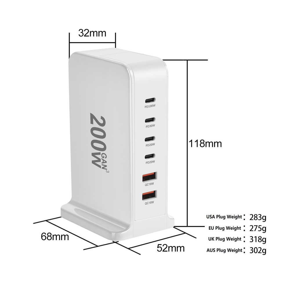 200W 168W Desktop GaN Quick PD - Laptop Accessories Uk 评论和价格
