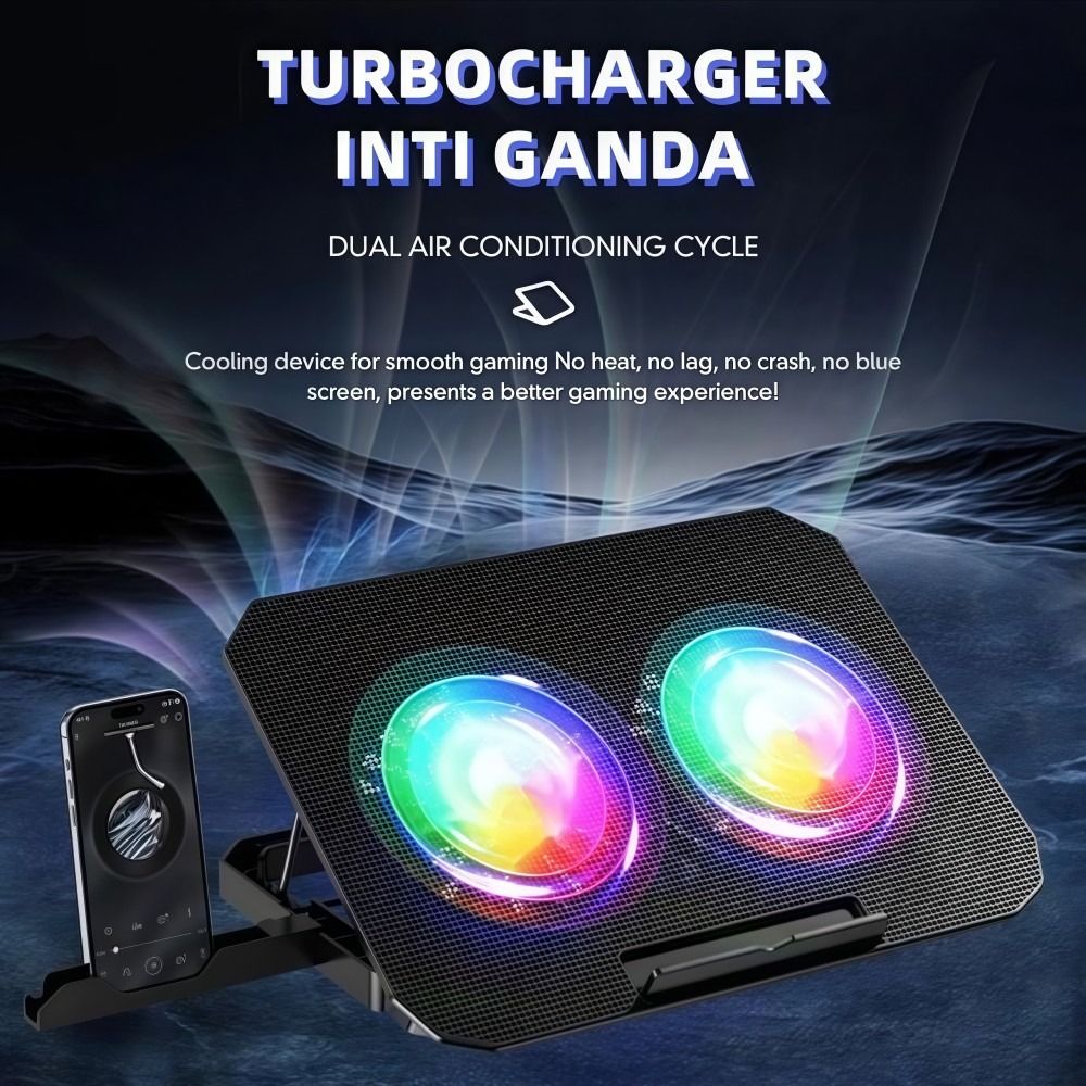 Two Fan Laptop Cooler Adjustab - Laptop Cooling Pad 评论和价格
